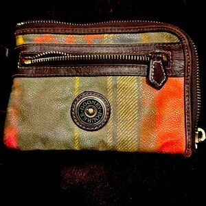 Dooney and Burke Madras ladybug picnic wallet
